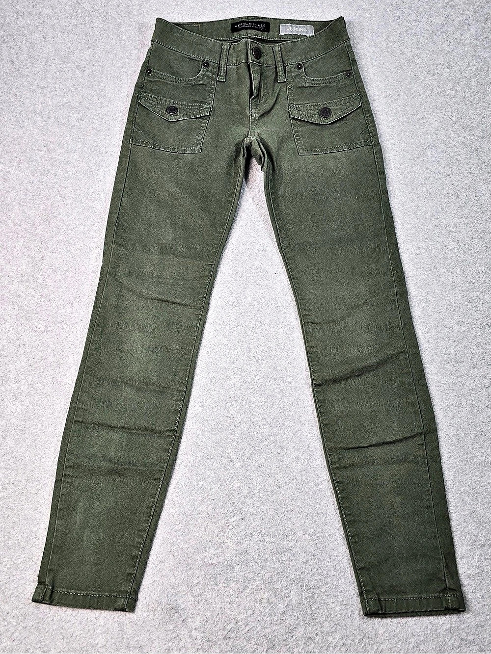 Aeropostale Green Jegging Jeans Women's Size 000 Regular